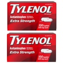 Tylenol Extra Strength Pain Reliever and Fever Reducer Caplets, 500 mg Acetaminophen, Χάπια ανακούφισης του πόνου για Πονοκέφαλο, Οσφυαλγία, Οδοντόκρεμα και Ανώδυνη Αρθρίτιδα