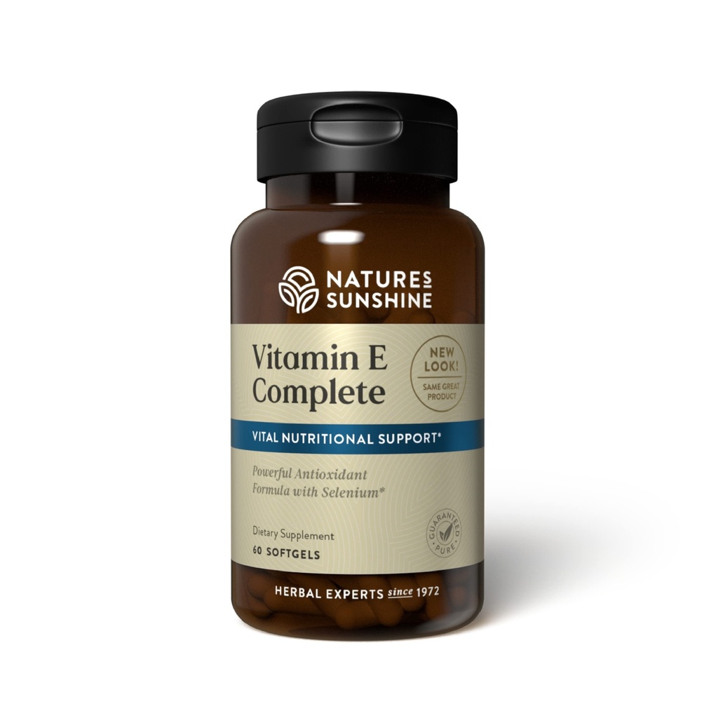 Nature's Sunshine Vitamin E Complete w/ Selenium, 60 Softgels 