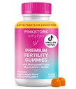Pink Stork Fertility Gummies για τις γυναίκες – Ανανά Mango Flavor, Conception Support with Myo-Inositol, CoQ10, Folate, ψευδάργυρος, βιταμίνη D, B6, B12 – Ορμονική & αναπαραγωγική συμπλήρωμα υγείας – 60 Gummies