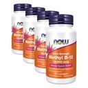 NOW Συμπληρώματα, Methyl B-12 (Methylcobalamin) 10.000 mcg, Υγεία του Νευρικού Συστήματος*, 60 Lozenges (πακέτο των 4)