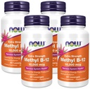 NOW Συμπληρώματα, Methyl B-12 (Methylcobalamin) 10.000 mcg, Υγεία του Νευρικού Συστήματος*, 60 Lozenges (πακέτο των 4)