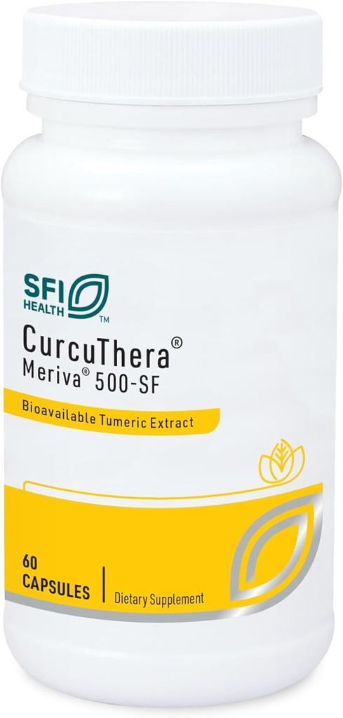 Klaire Labs SFI Health CurcuThera - 500 Milligrams Meriva Curcumin Complex with 29x Higher Bioavailability & Patented Phytosome Delivery Technology, Hypoallergenic, Vegan (60 Κάψουλες)