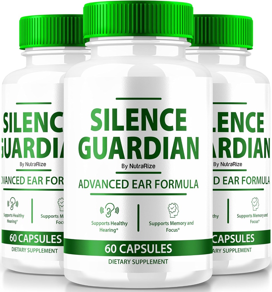 (3 Pack) Silence Guardian - Advanced Ear Formula, Επίσημη Formula για την υποστήριξη 360 ακοής, Όλα τα φυσικά συστατικά για τη διατήρηση της ακουστικής υγείας, SilenceGuardian αναθεώρηση (180 κάψουλες)