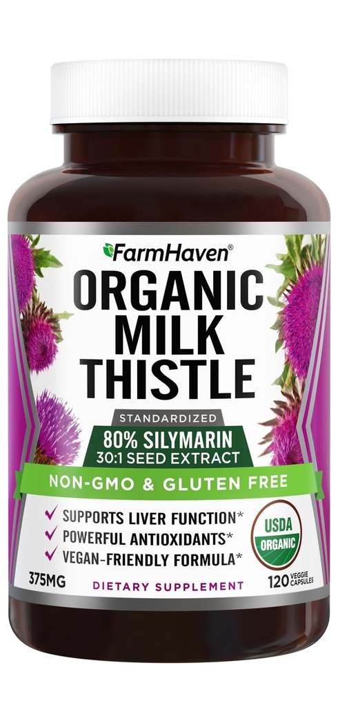 FarmHaven USDA Organic Milk Thistle Κάψουλες 