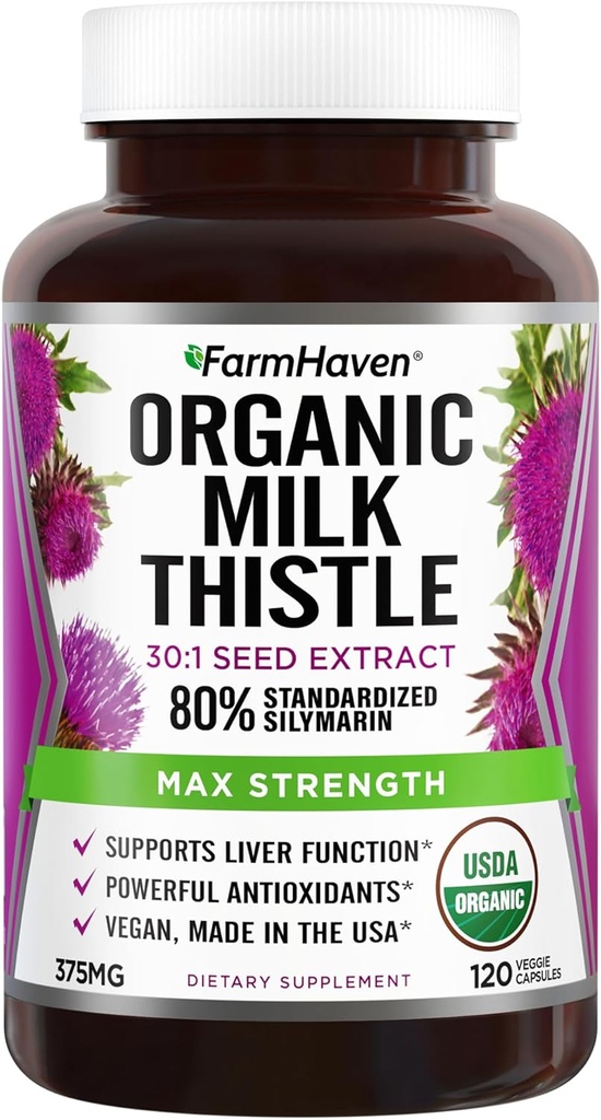 FarmHaven USDA Organic Milk Thistle Κάψουλες 