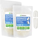 XPRS Nutra Gelatin Μέγεθος 0 Χωριστές κάψουλες - 100 μετρητές κενές κάψουλες χωρισμένες σε σακούλες - Μέγεθος 0 χάπια Ζελατίνης - Καθαρίστε καπάκια τζελ για πλήρωση συμπλήρωμα DIY