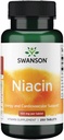 Swanson Niacin (Vitamin B3) - Vitamin Supplement Supporting Heart Health and Carbohydrate Metabolism - Promotes Natural Energy Production - (250 Tablets, 100mg NE Each)