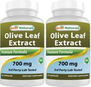 Best Naturals 2 Pack Olive Leaf Extract 700mg 90 Capsules (Total 180 Capsules)