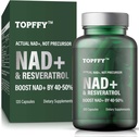 NAD+ συμπλήρωμα, NAD+&Resveratrol συμπλήρωμα για τη μέγιστη απορρόφηση για την υποστήριξη Cellular ενέργεια, την άμυνα γήρανσης, 120 Softgels