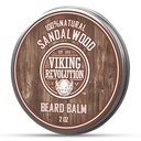 Naking Revolution Sandalwood Beard Balm - Βούτυρο με έλαιο Argan, Αποσκληρυντής για Άντρες με έλαιο Jojoba - Moisturizer για Άντρες με κερί μέλισσας - Κερί για Άνδρες (2oz, 1 Pack)