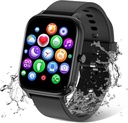 Smart Watch for Men Women Συμβατό με iPhone Samsung Android Τηλέφωνο 1.83 ιντσών Πλήρης οθόνη αφής IP68 Αδιάβροχο Bluetooh Fitness Tracker Καρδιακός ρυθμός / Sleep Monitor, Μαύρο