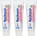 Globe (3 Pack) Bacitracin Zinc Ointment + Aloe 1oz - Μέγιστη δύναμη Αντιβιοτικό για την επούλωση τραύματος - Topical Medicated Solution for cuts, Burns, Scrapes - Λοιμώξεις δέρματος & Πρώτες Βοήθειες Απαραίτητα