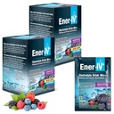 Ener-IV Ηλεκτρολυτικό Μείγμα - Ηλεκτρολυτές Powder Packets, Ενυδάτωση Powder Drink, Ενυδατικό Υγρό Mix, Χαμηλή Ενυδατική Ζάχαρη για Γυναίκες & Άνδρες - Μικτό μούρο, 24 Count