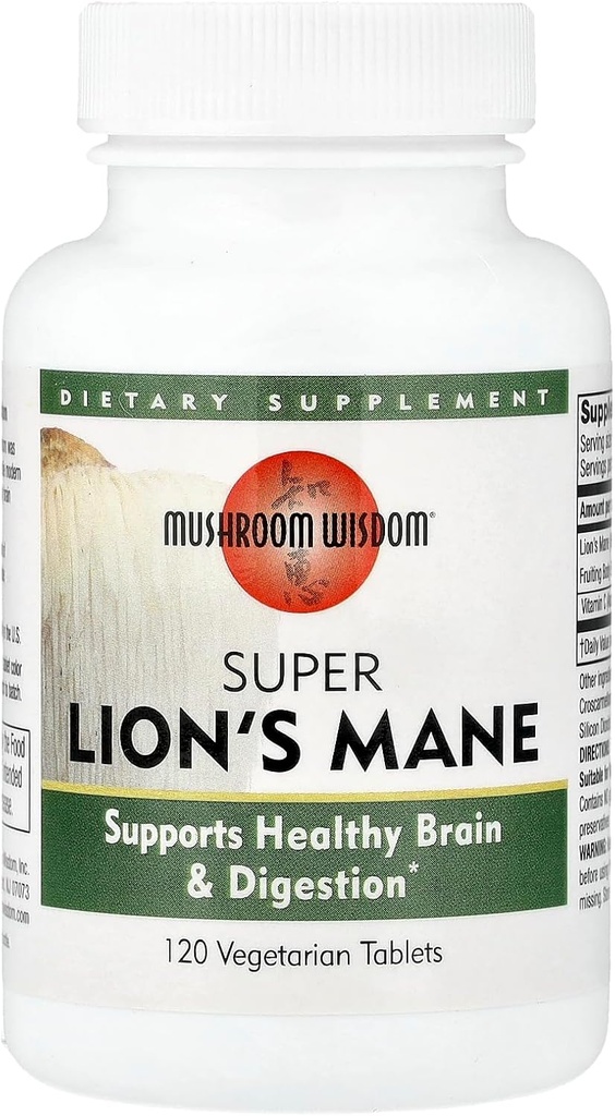 Mushroom Wisdom Super Extract, Lion's Mane, 120 Count