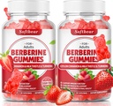 softbear berberine με Ceylon Cinnamon Gummies Organic Berberine HCL 1500mg για Μεταβολισμό Ανοσοποιητική Υγεία Sugar-Free berberine Συμπληρώματα Φράουλας Γεύση 120 Count