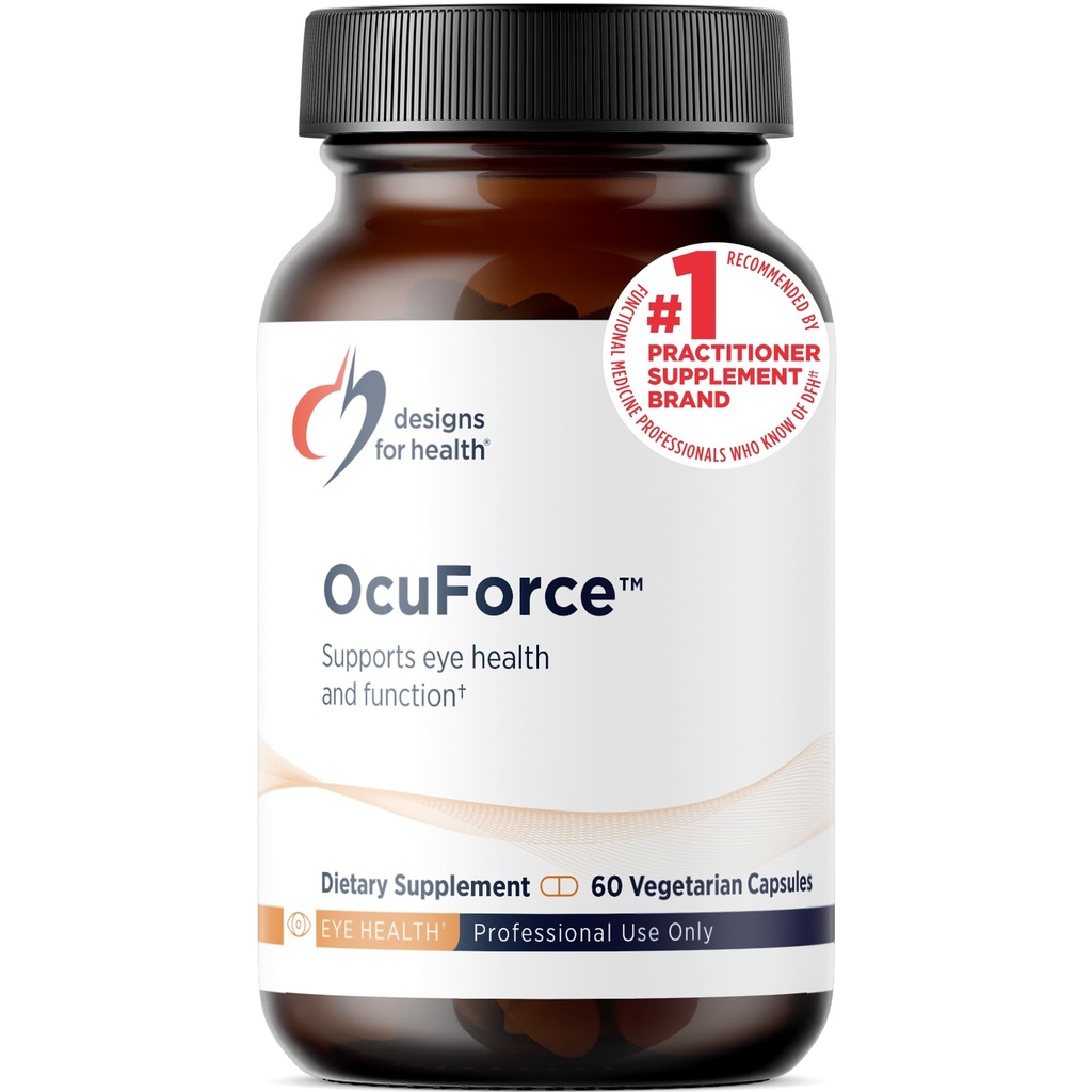 Designs for Health OcuForce - Συμπλήρωμα Υποστήριξης για την Υγεία στα Μάτια - Λουτεΐνη, Ζεαξανθίνη, Καροτενοειδή, Ψευδάργυρος, Ταυρίνη + Βιταμίνες (60 Κάψουλες)