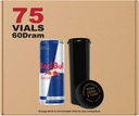 W Gallery 75 Μαύρο 60 Dram Reversible Cap - αεροστεγές φιαλίδιο απόδειξης οσμής - Πλαστικά Ιατρικού Βαθμού Συνταγές μπουκάλια για χάπια Βότανα Λουλούδια Συμπληρώματα, Μαζική Συσκευασία, Όχι Γυάλινα Βάζα
