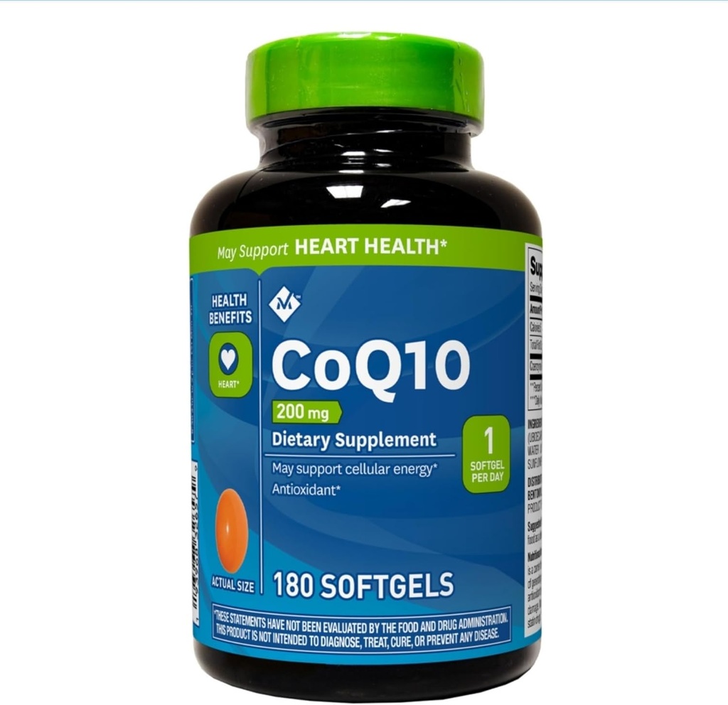 Members markCoQ10 200 mg Συμπλήρωμα διατροφής, 180 Softgels, Υποστηρίζει Κυτταρική Ενέργεια, Αντιοξειδωτικό