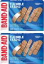BAND-AID Μάρκα Ευέλικτη Ύφασμα Συγκολλητικές Επιδέσμους με Ύφασμα Μνήμης, Quilt-Aid Comfort Pad & Hurt-Free Pad; Περιποίηση τραύματος για μικρές περικοπές, σκραπς, & πληγές, διάφορα μεγέθη, 2 x 100 κόμης