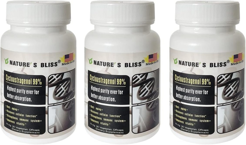 Telomere Supplements Cycloastragenol 10mg 99%, Supports Anti-Aging Telomerase Activation, Stomach Acid Protected and Super-Absorption, Telomere Lengthening Supplements, Made in USA, 90caps