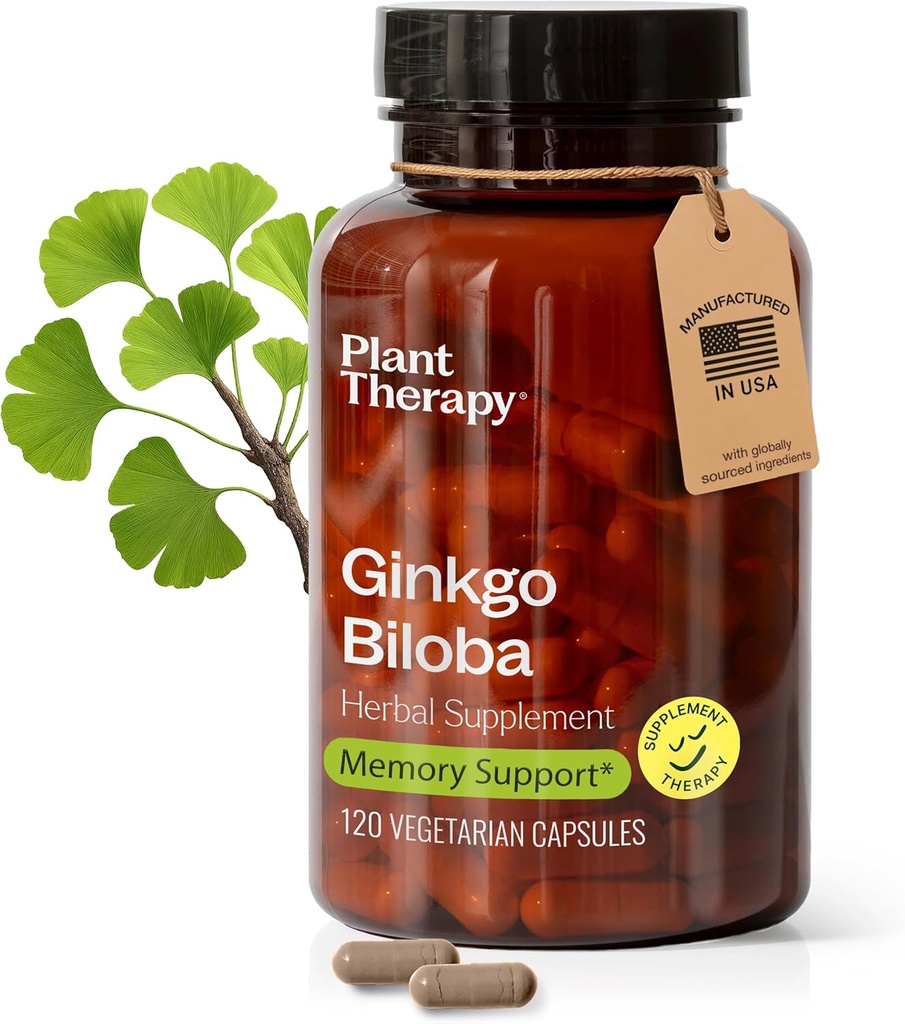 Φυτοθεραπεία Ginkgo Biloba Κάψουλες Κατασκευάζονται στις ΗΠΑ 4 Μήνες Εφοδιασμού Υποστηρίζει τη Μνήμη Γνωστική Λειτουργία, Υγιεινή Κυκλοφορία και Αντιοξειδωτικά-Πλούσια Συμπληρώματα για Γυναίκες & Άνδρες 120 Χορτοφαγική Κάψουλα