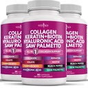 NEW AGE Collagen Pills Biotin Keratin Saw Palmetto Υαλουρονικό Οξύ- Βιταμίνη Ε Φολικό Οξύ Κολοκύθα Σπόροι MSM- 270 Count