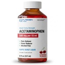 Puregen Labs Adult Extra Strength Acetamophen Liquid 500mg/15ml - 8 fl oz Rapid Burst Pain Reliever/Fever Reducer, Cherry Flavor 