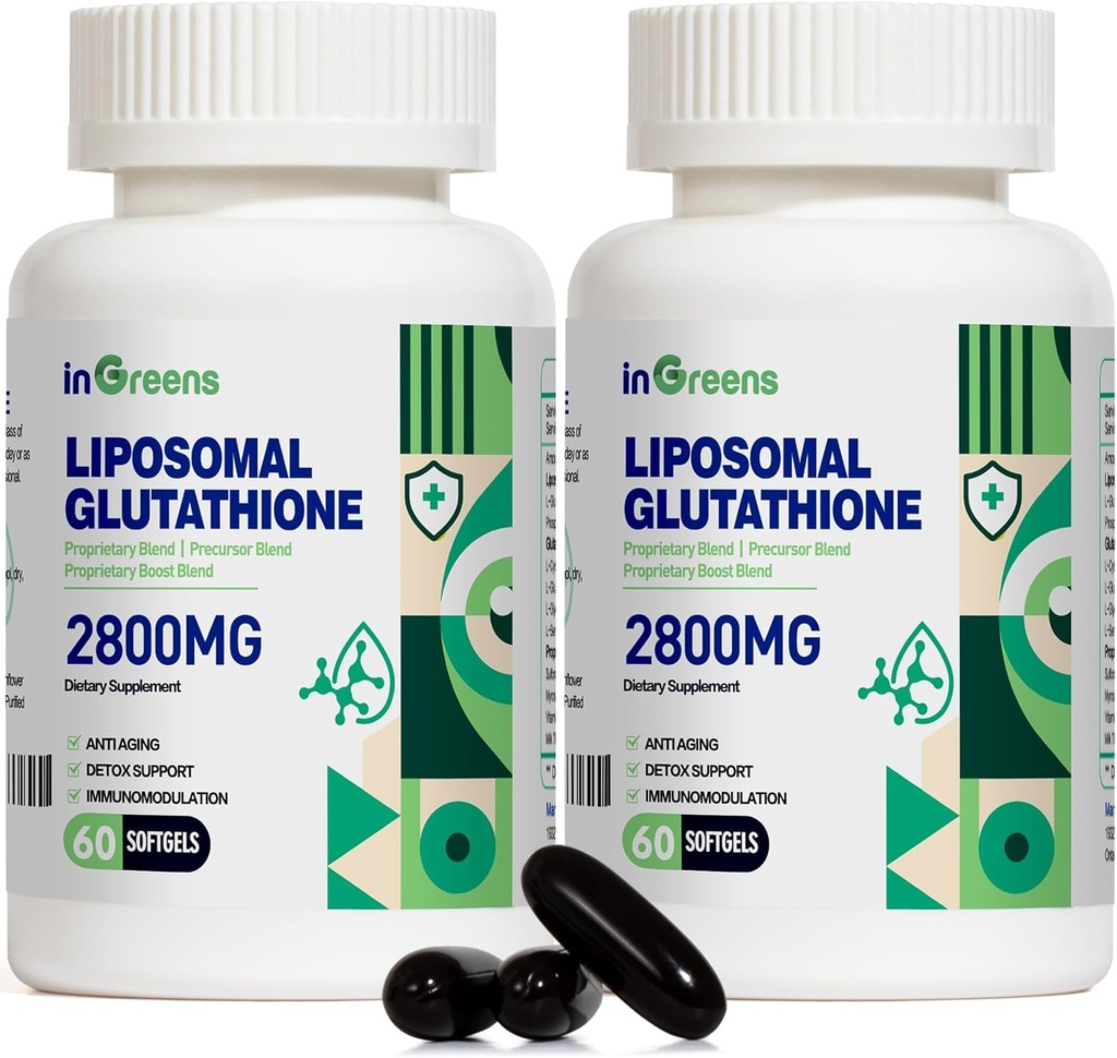 2800 MG Liposomal Glutathionone Supplement, Αποτοξινωτική & Ανοσοποιητική, Γήρανση Άμυνα, Ενέργεια, Γλουταθειόνη Μοναδική φόρμουλα Μειωμένη