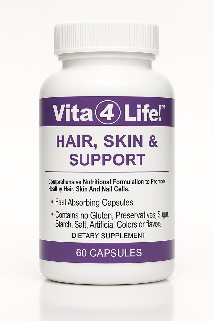 Vita4Life!® Biotin 2000mcg + MSM Βιταμίνες για την ανάπτυξη μαλλιών για γυναίκες & άνδρες 