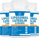 1200MG Liposomal Luteolin Supplement - Μέγιστη Απορρόφηση, Αντιοξειδωτική Ενίσχυση για το Εγκέφαλο 180 Κάψουλες