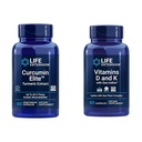 Επέκταση ζωής Curcumin Elite Turmeric Extract, Προάγει μια υγιή φλεγμονώδη Ανταπόκριση & Βιταμίνες D και K με Sea-Iodine, Βιταμίνη D3, Βιταμίνη K1 και K2