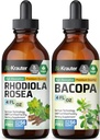 BIO KRAUTER Rhodiola Rosea Βάμμα 4 Fl. Oz. & Bacopa Βάμμα 4 Fl. Oz.