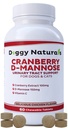 Cranberry D-Mannose για σκύλους και γάτες Ουρολοίμωξη Υποστήριξη Εμποδίζει και εξουδετερώνει UTI, Κολποκοιλιακή λοίμωξη Παιδική υποστήριξη, Αντιοξειδωτικό (Ενιαία Δισκία Δύναμης, 60 κόμης)