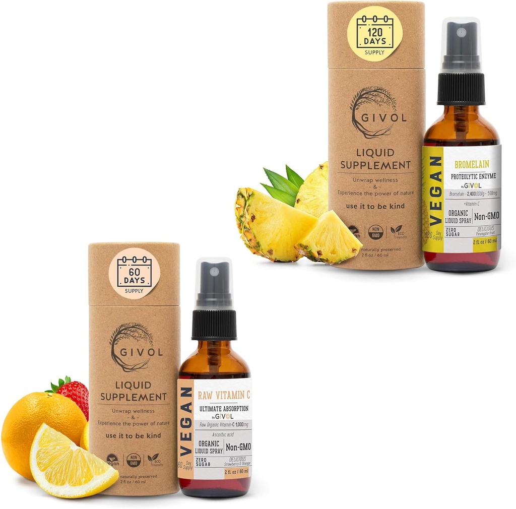 Ακατέργαστη Bromelain Mist-Liquid Pineapple Extract - Ενισχυμένη ισχύς 500mg και βιταμίνη C επιπλέον δύναμη Spray Mist: Καθημερινή απορρόφηση Υγρή βασική υποστήριξη πρωτεϊνών, Βελτιστοποιεί τα οφέλη της ευεξίας
