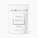 JSHealth Vegan Pea Protein Pee Powder with Probiotics - Βανίλια Bean Flavor - Χωρίς γλουτένη, μη ΓΤΟ, Φυτική βάση Πρωτεϊνικό ποτό Mix, 300g