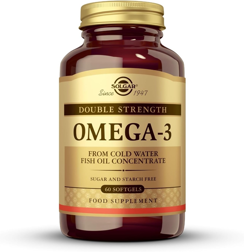 Solgar Double Strength Omega 3 700 mg - 60 Softgels - Περιλαμβάνει 600 mg EPA & DHA - Μη ΓΤΟ, Χωρίς Γλουτένη - 60 Σερβιέτες