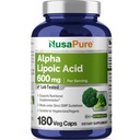 NusaPure Alpha Lipoic Acid 600 mg ανά Σερβίροντας 180 κάψουλες Veggie (χορτοφαγικά, μη ΓΤΟ, Vegan)