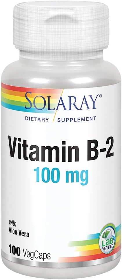 SOLARAY Βιταμίνη B- 2 Ριβοφλαβίνη 100 mg με Αλόη Βέρα 