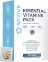 Revive MD Essential Vitamin Packs για γυναίκες & άνδρες, Vitamins Pack Daily Nutrient Supplement - Travel-Friendly Multivitamin Packets με Arjuna & Turmeric Extract Υποστήριξη καρδιά, κοινή, & υγεία οργάνων