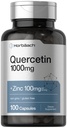Horbäach Quercetin 1000mg | 100 Capsules | with 100mg Zinc | Non-GMO, Gluten Free Supplement | High Potency Formula