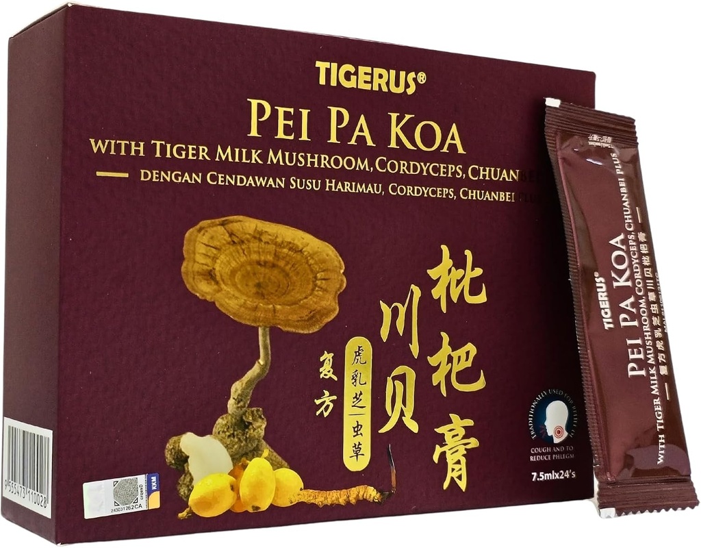 Pei Pa Koa 7.5Ml X 24 φακελάκια με Tiger Milk Mushroom & CORDYCEPS