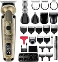 Hatteker Beard Trimmer Mustache Trimmer για τους άνδρες 8 σε 1 Ρυθμιζόμενη ταχύτητα Αδιάβροχη τριχόπτωση T-Blade Electic Razor Shavers Cordless Ανδρικό Grooming Kit δώρο με μύτη προσώπου (Bronze)