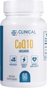 Clinical Effects CoQ10 Supplement - Coenzyme Q10 200mg - 30-Day Supply - Ubiquinone Antioxidant Supplement for Heart Health, Cognitive Functions and Energy Support - 1 κάψουλα την ημέρα - Κατασκευάζεται στις ΗΠΑ