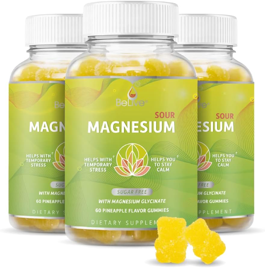 Belive Magnesium Gummies 200mg - 60 Ct 