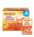 Emergen-C 1000mg σκόνη βιταμίνης C για την καθημερινή ανοσοποιητική υποστήριξη Caffeine Δωρεάν συμπληρώματα βιταμίνης C με ψευδάργυρο και Μαγγάνιο, βιταμίνες Β και ηλεκτρολύτες, Super Orange Flavor - 30 Count