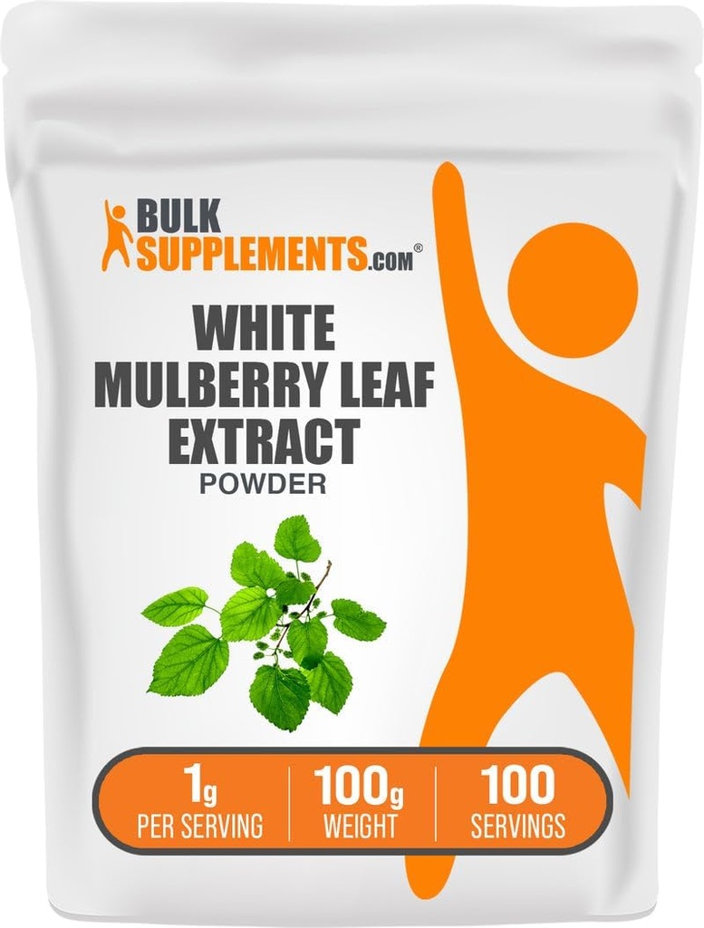 BulkSupplies.com Λευκό Mulberry Leaf Extract σκόνη - Λευκό εκχύλισμα βατόμουρου, συμπλήρωμα βοτάνων - Χωρίς γλουτένη, 1g ανά Σερβίρισμα, 100g (3.5 oz) (πακέτο του 1)
