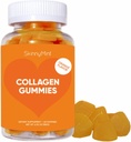 SkinnyMint Κόλαγκεν Gummies συμπλήρωμα για υγιή δέρμα, νύχια & υποστήριξη μαλλιών, Κόλλαγκεν χωρίς γλουτένη Μασώμενο Gummies για άνδρες & γυναίκες, φυσικό πορτοκάλι γεύσης -60 Count (180G) - 1 μήνα προσφοράς