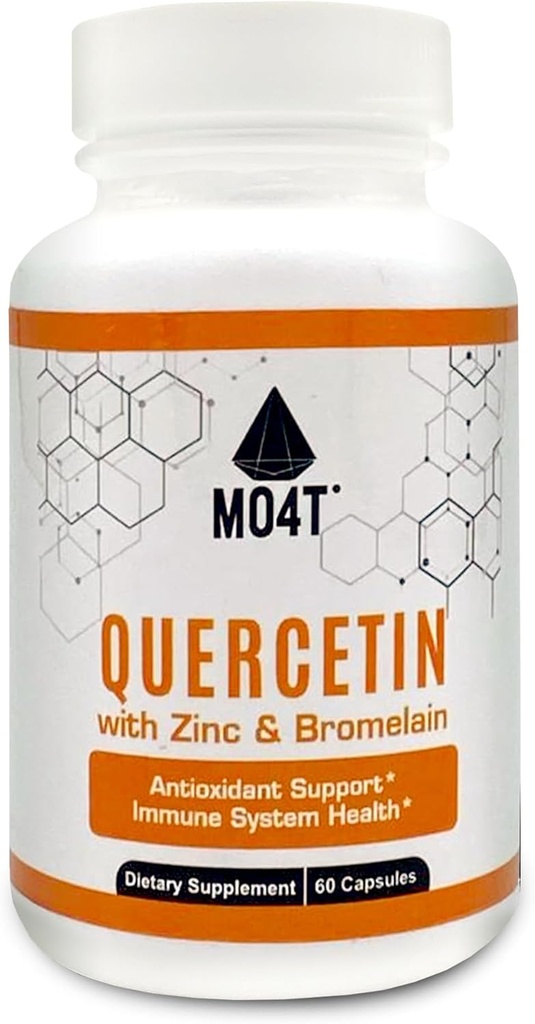 Quercetin & Bromelain with zinc - Antioxidant Support Immune System Health - Dietary Supplement - 60 Capsules 1050 mg Potent Formula