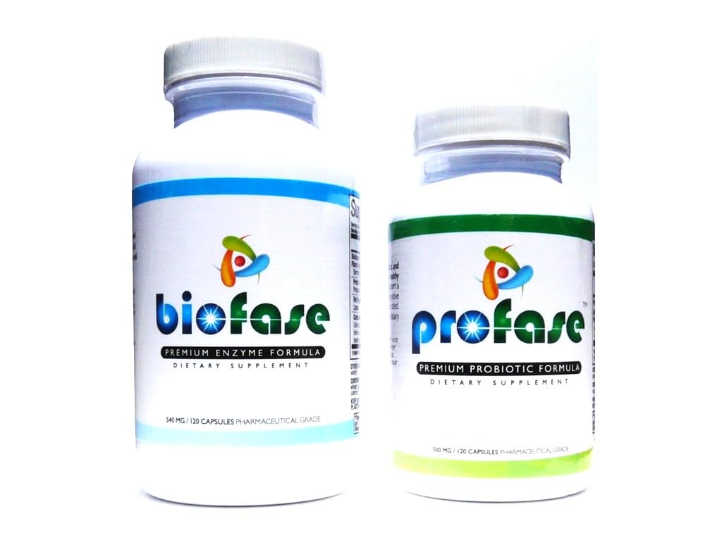 Biofase-Enzyme & Profase-Probiotic Kit - Biofilm Defense, Υποστηρίζει την υγιεινή πέψη και την ισορροπία χλωρίδας σας - μικρό κιτ