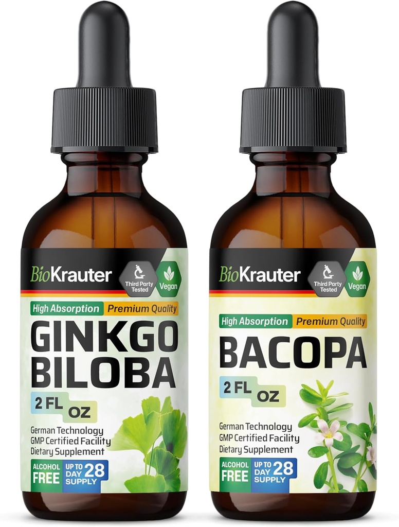 BIO KRAUTER Bacopa Βάμμα 2 Fl. Oz. & Ginkgo Biloba Βάμμα 2 Fl. Oz.